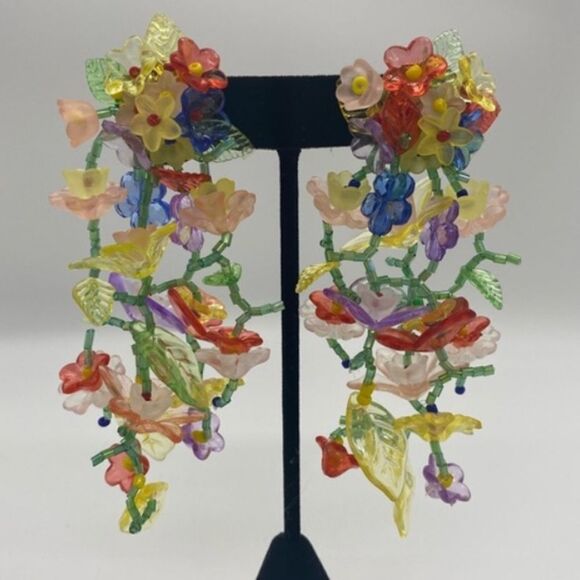 β¨ π β¨ πΊ BoldβBoHo Statement Floral Earrings πΊβ¨ - Picture 5 of 14